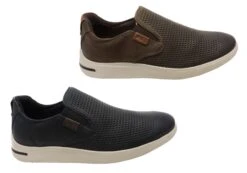 Ferricelli Perry Mens Brazilian Comfort Leather Slip On Casual Shoes(Ferricelli Perry Mens Brazilian Comfortable Leather Slip On Casual Shoes) -Skechers Sale Store 1a