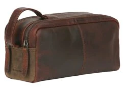 Modapelle Mens Leather Toiletry Bag With Retractable Handle Style 3921(Modapelle Bag 3921) -Skechers Sale Store 3921brownangleview