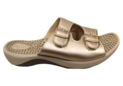 Homyped Womens Crest Massage Footbed Comfort Slides Sandals(Homyped Womens Crest Massage Footbed Comfort Slides Sandals)