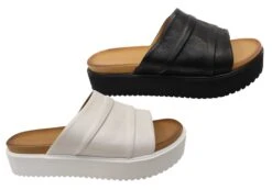 Orizonte Volume Womens European Leather Platform Slides Sandals(Orizonte Volume Womens European Leather Platform Slides Sandals) -Skechers Sale Store 3d