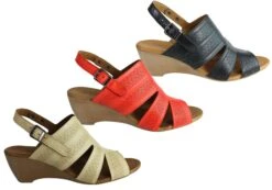 Orizonte Pinta Womens European Leather Comfortable Wedge Sandals(Orizonte Pinta Womens European Leather Comfortable Wedge Sandals) -Skechers Sale Store 94