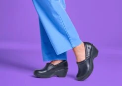 Nurse Mates Bryar Womens Comfortable Leather Wide Fit Slip On Shoes(Nurse Mates Bryar Womens Comfortable Leather Wide Fit Slip On Shoes) -Skechers Sale Store Bryar