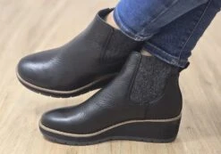 Comfortiva Ferna Womens Comfortable Leather Wedge Ankle Boots(Comfortiva Ferna Womens Comfortable Leather Wedge Ankle Boots) -Skechers Sale Store Ferna