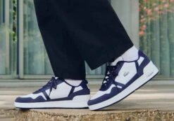 Lacoste Mens Comfortable Leather Graphic Print T Clip Sneakers(Lacoste Mens Comfortable Lace Up Graphic Print T Clip Sneakers) -Skechers Sale Store GraphicPrintTClipv2