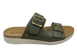 New Face Lockia Womens Comfort Leather Slides Sandals Made In Brazil(New Face Lockia Womens Comfort Leather Slides Sandals Made In Brazil)
