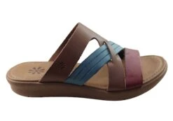 New Face Anza Womens Comfort Leather Slides Sandals Made In Brazil(New Face Anza Womens Comfort Leather Slides Sandals Made In Brazil)