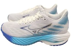 Mizuno Womens Wave Rider 28 Comfortable Running Shoes White Blue(Mizuno Womens Wave Rider 28 Comfortable Running Shoes White Blue) -Skechers Sale Store IMG 0930