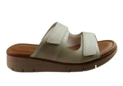 Usaflex Brooke Womens Comfort Leather Slides Sandals Made In Brazil(Usaflex Brooke Womens Comfort Leather Slides Sandals Made In Brazil)