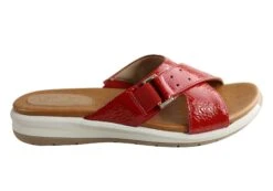 Usaflex Stella Womens Brazilian Comfy Cushioned Leather Slides Sandals(Usaflex Stella Womens Brazilian Comfy Cushioned Leather Slides Sandals)