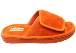 Dearfoams Womens Comfortable Mickey Terry Adjustable Slide Slippers(Dearfoams Womens Comfortable Mickey Terry Adjustable Slide Slippers)