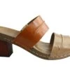 Andacco Meadow Womens Leather Mid Heel Slides Sandals Made In Brazil(Andacco Meadow Womens Leather Mid Heel Slides Sandals Made In Brazil)
