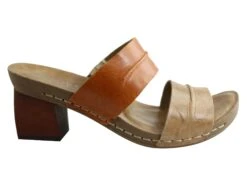 Andacco Meadow Womens Leather Mid Heel Slides Sandals Made In Brazil(Andacco Meadow Womens Leather Mid Heel Slides Sandals Made In Brazil)