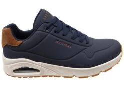 Skechers Mens Uno Suited On Air Comfortable Lace Up Shoes(Skechers Mens Uno Suited On Air Comfortable Lace Up Shoes)