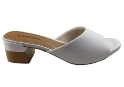 Usaflex Mimosa Womens Comfortable Leather Low Heel Slides Sandals(Usaflex Mimosa Womens Comfortable Leather Low Heel Slides Sandals)