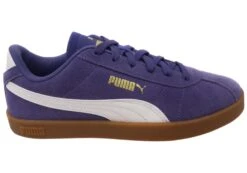 Puma Mens Club II Comfortable Leather Lace Up Sneakers(Puma Mens Puma Club Ii Comfortable Lace Up Sneakers)