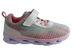 Grosby Elsa Junior & Older Kids Comfortable Slip On Light Up Sneakers(Grosby Elsa Junior Older Kids Comfy Slip On Light Up Sneakers)