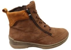 Caprice Nina Womens Extra Wide Leather Suede Lace Up Ankle Boots(Caprice Nina Womens Comfortable Leather Suede Lace Up Ankle Boots)