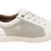 Homyped Womens Lotti Lace White Leather Wide Fit Casual Shoes(Homyped Womens Lotti Lace White Leather Wide Fit Casual Shoes)