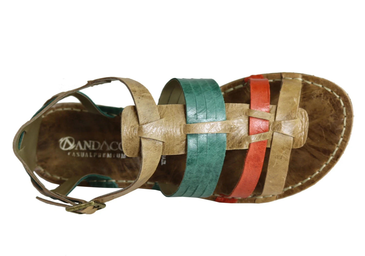 Andacco Augustine Womens Comfort Flat Leather Sandals Made In Brazil(Andacco Augustine Womens Comfort Flat Leather Sandals Made In Brazil) 4 Andacco Augustine Womens Comfort Flat Leather Sandals Made In Brazil(Andacco Augustine Womens Comfort Flat Leather Sandals Made In Brazil) - Image 4