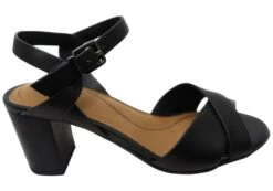 Hush Puppies Letifa Womens Comfortable Leather Mid Heel Sandals(Hush Puppies Letifa Womens Comfortable Leather Mid Heel Sandals)