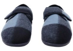 Homyped Mens Ando Adjustable Strap Extra Extra Wide Slippers Blue(Homyped Mens Ando Adjustable Strap Extra Extra Wide Slippers Blue Check) -Skechers Sale Store IMG 7578