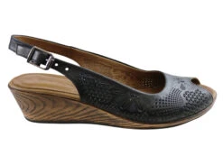 Orizonte Dominica Womens European Leather Comfortable Wedge Sandals(Orizonte Dominica Womens European Leather Comfortable Wedge Sandals) -Skechers Sale Store IMG 7971