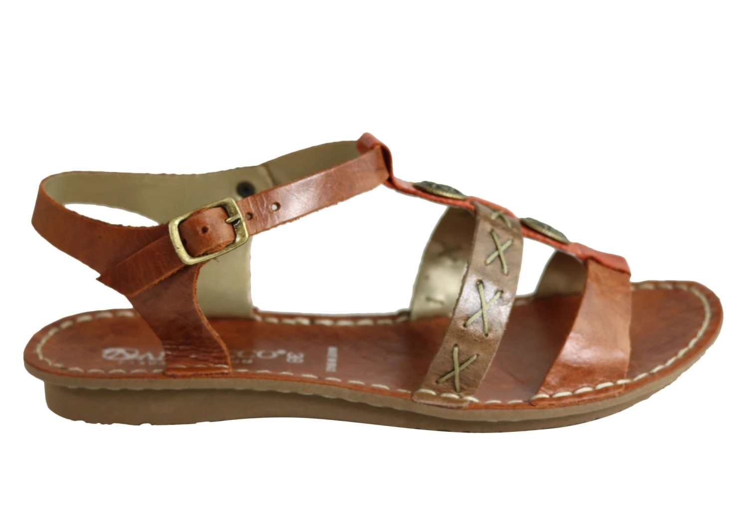 Andacco Madisson Womens Comfort Flat Leather Sandals Made In Brazil(Andacco Madisson Womens Comfortable Flat Leather Sandals Made In Brazil) 1 Andacco Madisson Womens Comfort Flat Leather Sandals Made In Brazil(Andacco Madisson Womens Comfortable Flat Leather Sandals Made In Brazil)