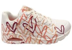 Skechers Womens X JGoldcrown Uno Spread The Love Shoes(Skechers Womens X Jgoldcrown Uno Spread The Love Shoes)