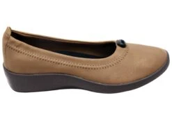 Scholl Orthaheel Womens Comfortable Kaylee Slip On Ballet Flat Shoes(Scholl Orthaheel Womens Comfortable Kaylee Slip On Ballet Flat Shoes)