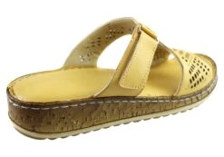 Orizonte Saffron Womens European Comfortable Leather Slides Sandals(Orizonte Saffron Womens European Comfortable Leather Slides Sandals) -Skechers Sale Store IMG 8952 1