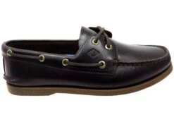 Sperry Mens A/0 2 Eye Leather Lace Up Comfortable Wide Fit Boat Shoes(Sperry Mens A 0 2 Eye Lace Up Boat Shoe)