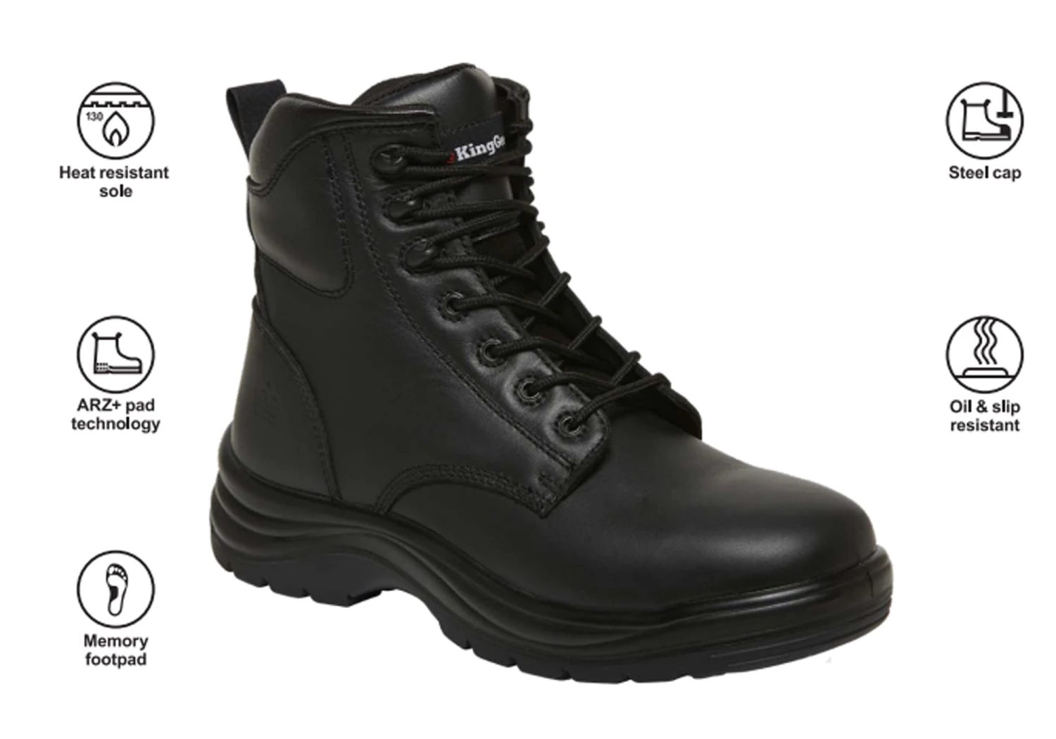 KingGee Mens Comfortable Cook Lace Up Leather Safety Work Boots(Kinggee Mens Comfortable Cook Lace Up Leather Safety Work Boots 1) 8 KingGee Mens Comfortable Cook Lace Up Leather Safety Work Boots(Kinggee Mens Comfortable Cook Lace Up Leather Safety Work Boots 1) - Image 8