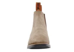 Mustang Mens Signature Pull Up Leather Boots Taupe Suede(Mustang Mens Taupe Chelsea Boots) -Skechers Sale Store MustangMensBootsTaupe3