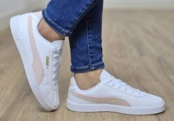 Puma Womens Puma Club II SL Comfortable Lace Up Sneakers(Puma Womens Puma Club Ii Sl Comfortable Lace Up Sneakers) -Skechers Sale Store Pumawhitepink