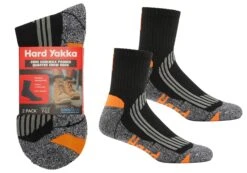 2 Pairs Of Hard Yakka Mens Core Coolmax Padded Quater Crew Sock(2 Pairs Of Hard Yakka Mens Core Coolmax Padded Quater Crew Sock)