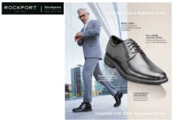 Rockport Allander Mens Leather Lighweight Comfortable Wide Fit Shoes(Rockport Allander Mens Leather Lace Up Shoes) -Skechers Sale Store allander2