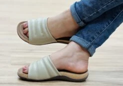 New Face Fresco Womens Comfort Leather Slides Sandals Made In Brazil(New Face Fresco Womens Comfort Leather Slides Sandals Made In Brazil) -Skechers Sale Store fresco