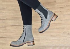 Orizonte Kempsi Womens European Comfortable Leather Ankle Boots(Orizonte Kempsi Womens European Comfortable Leather Ankle Boots) -Skechers Sale Store kempsigrey